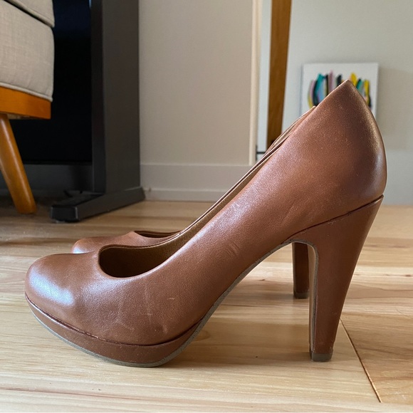 Camel Brown Jessica Simpson Heels Size 7.5 - Picture 4 of 6